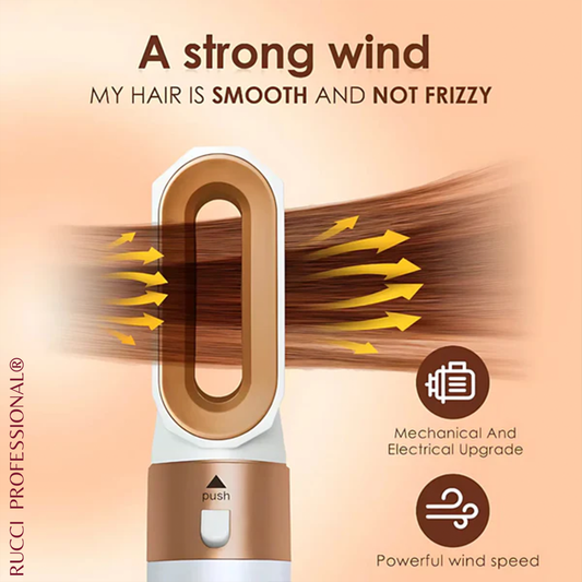 Rucci 5 in 1 Hair Dryer & Styling Set (Styler, Curler, Waver & Volumizer)