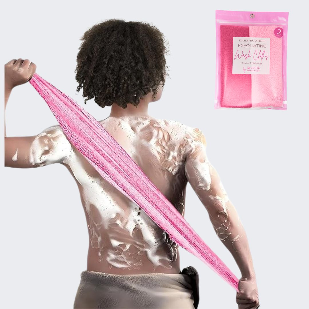 SP112/HP Rucci Long Exfoliating Wash Cloth Set – Back Scrubber