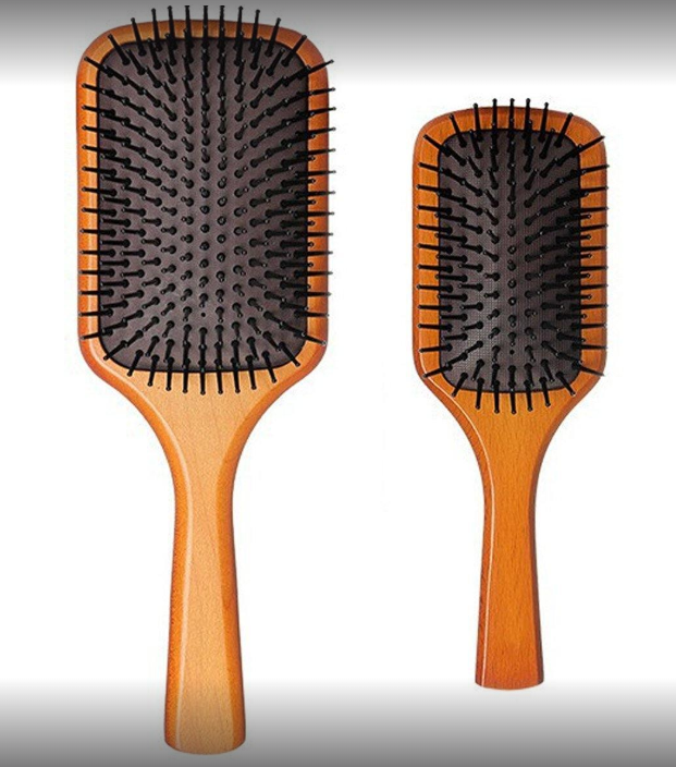 Aveda Wooden Paddle Brush Set – Full Size & Mini | Detangling, Anti-Static, All Hair Types