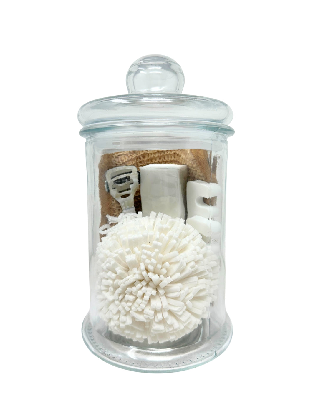 Airtight Clear Glass Canisters – 5×9.5” & 6×11.5” Storage Jars
