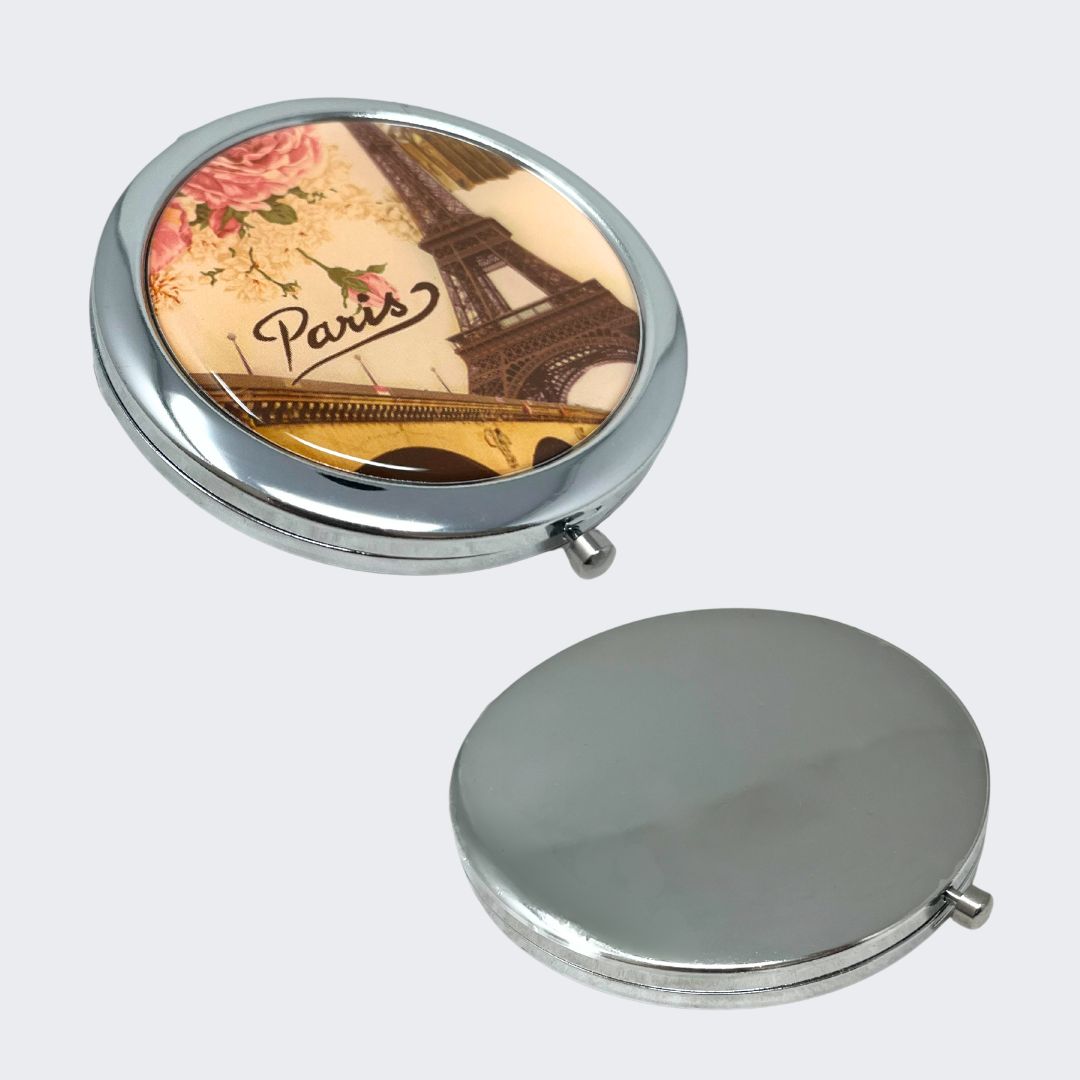 CM308 Round Vintage Compact Mirrors (4 pack)