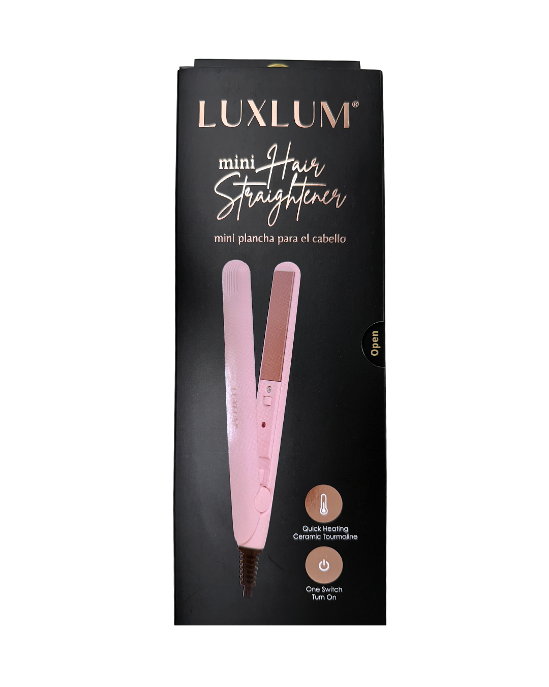LUXLUM Mini Hair Straightener – Compact Ceramic Flat Iron for Travel & Touch-Ups