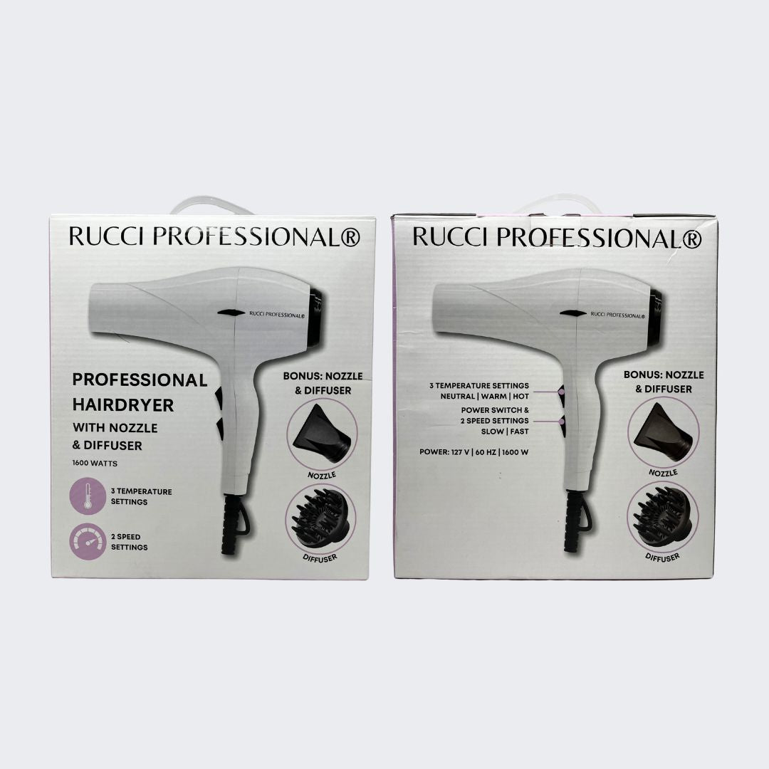 HD120 Rucci | Professional Hairdryer with attachments