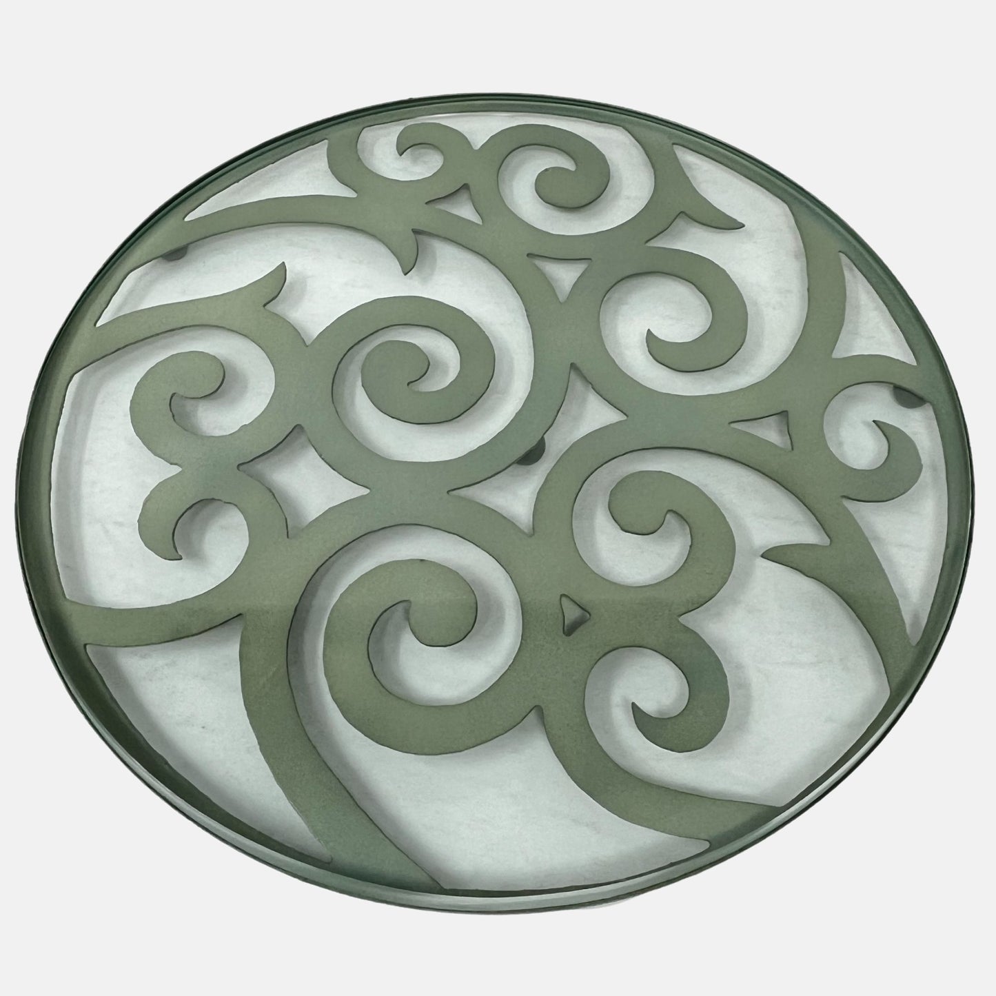 ILLU-210-LGR-G Rucci Glass Candlescape Holder Green