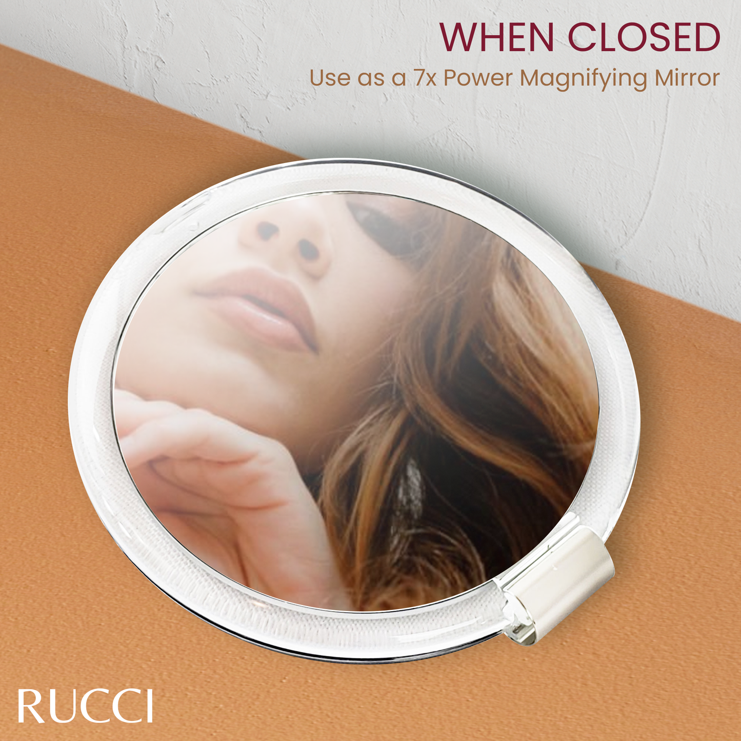 Rucci 3-in-1 Magnifying 4-Inch Compact Mirror (M845)