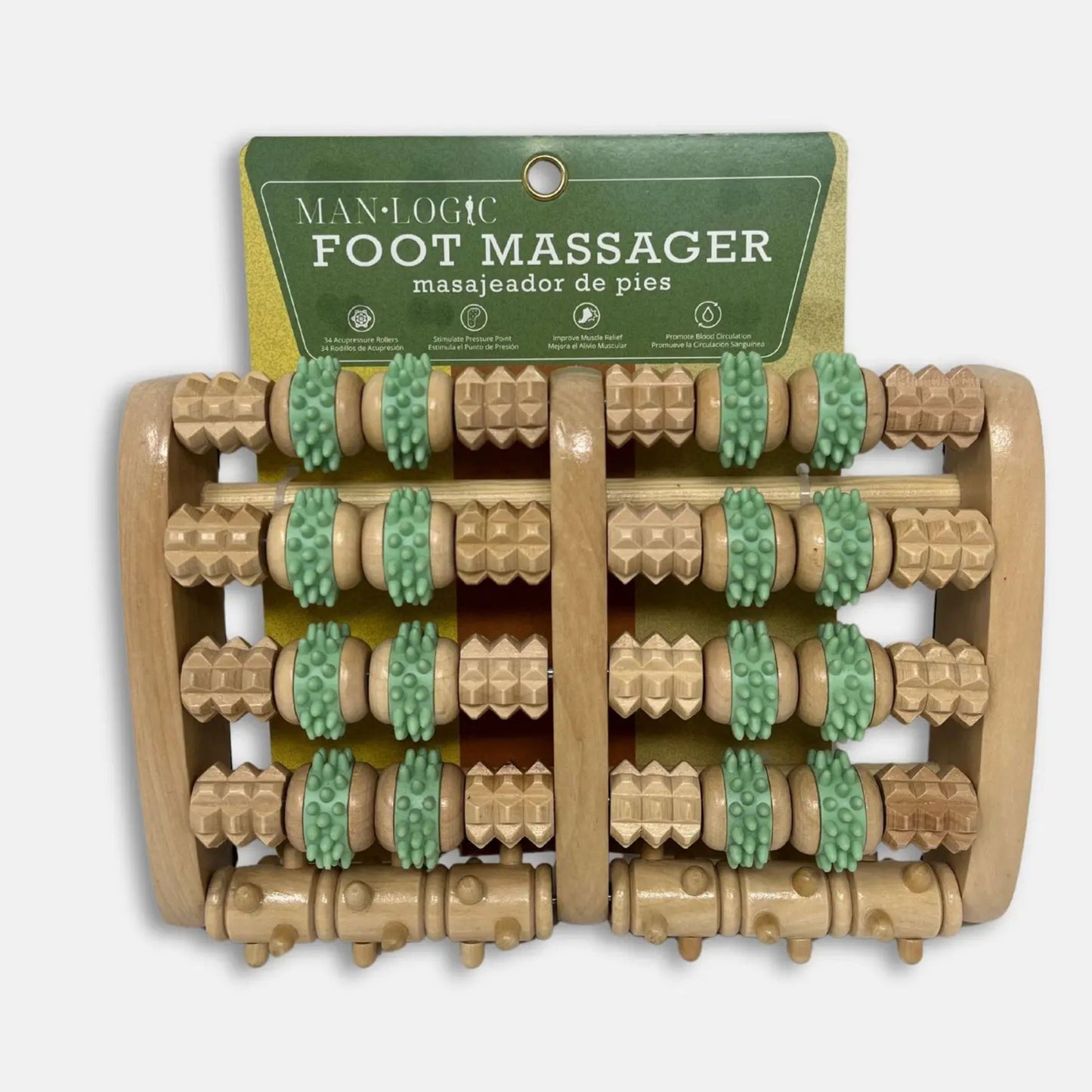 ML114 ManLogic Foot Massager Roller – Relieves Sore Feet & Plantar Fasciitis | Deep Tissue Pressure Relief Tool for Men