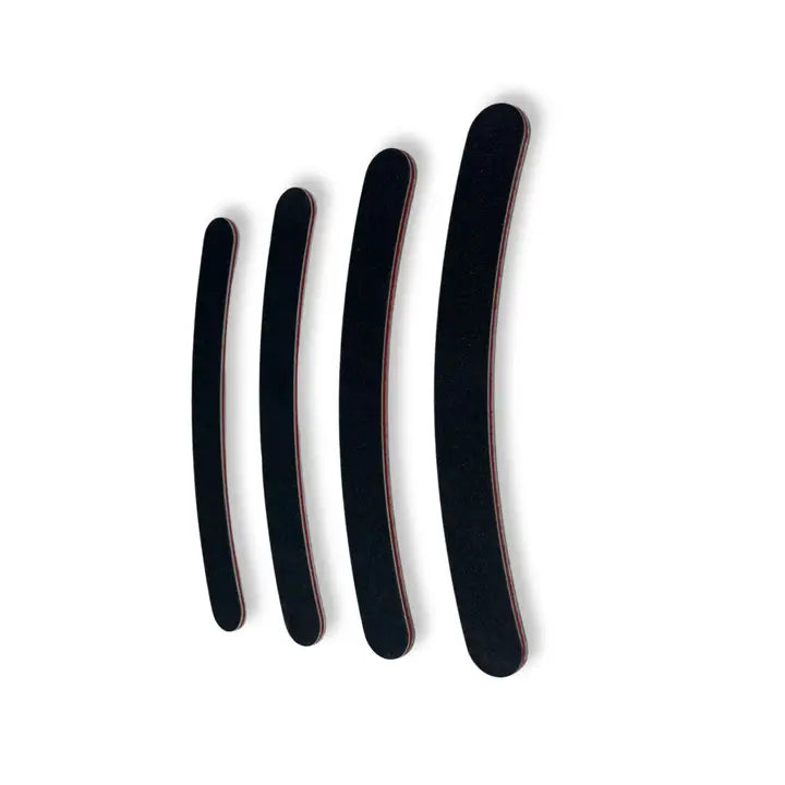 N6 Nail File Black Boomerang 100/80 Grit (Pack of 25)