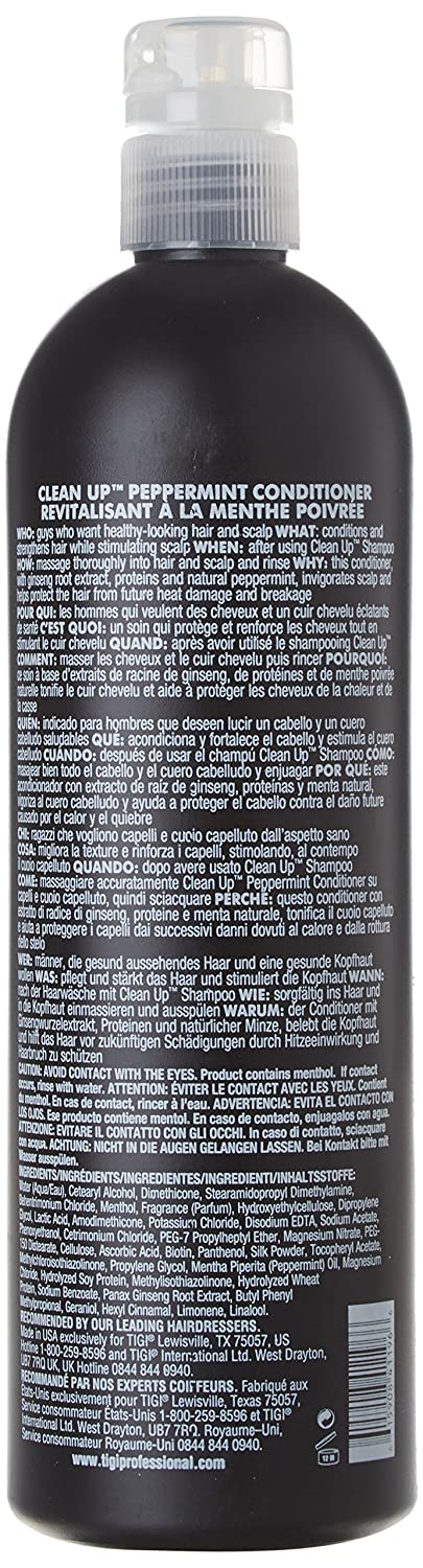 Tigi Bed Head For Men Clean Up Peppermint Conditioner 25.36 Oz (611188)