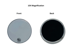 CLEARANCE 1X Regular Clear Tabletop & 10X Magnifying Magnet Mirror (15"H x 3"D)