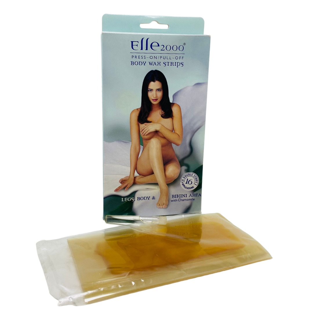 Elle 2000 8-Piece Press-on/Pull-off Body Wax Strips with Chamomile