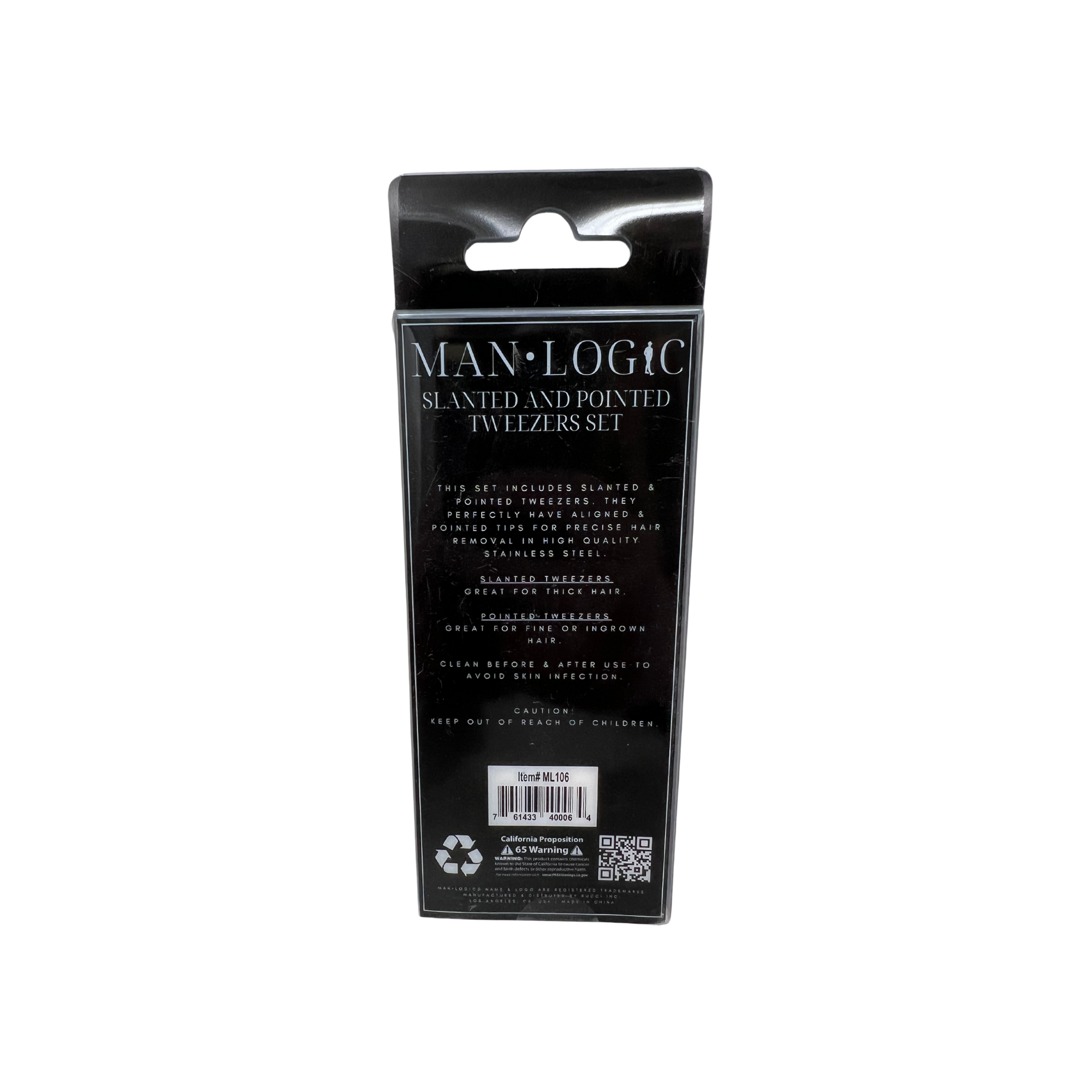 Clearance - Manlogic 2 pcs. Tweezers (ML106)