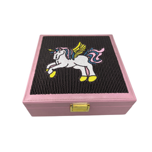 Clearance - Sequenced Top Jewelry Box - Pink (CSale11)