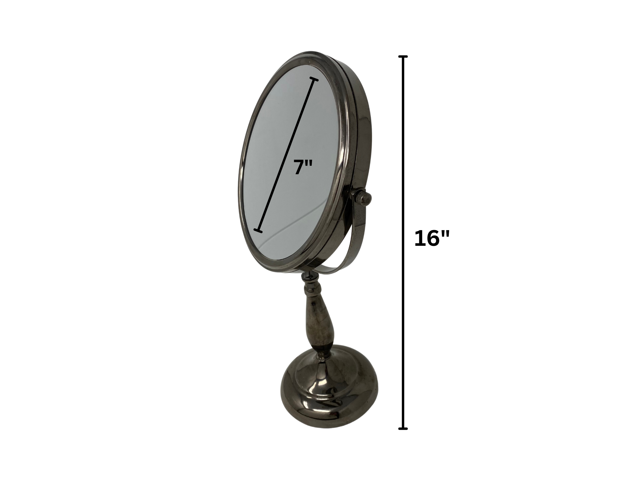 CLEARANCE 1X/10X Magnifying Tabletop Black Mirror (7"D x 16" H)