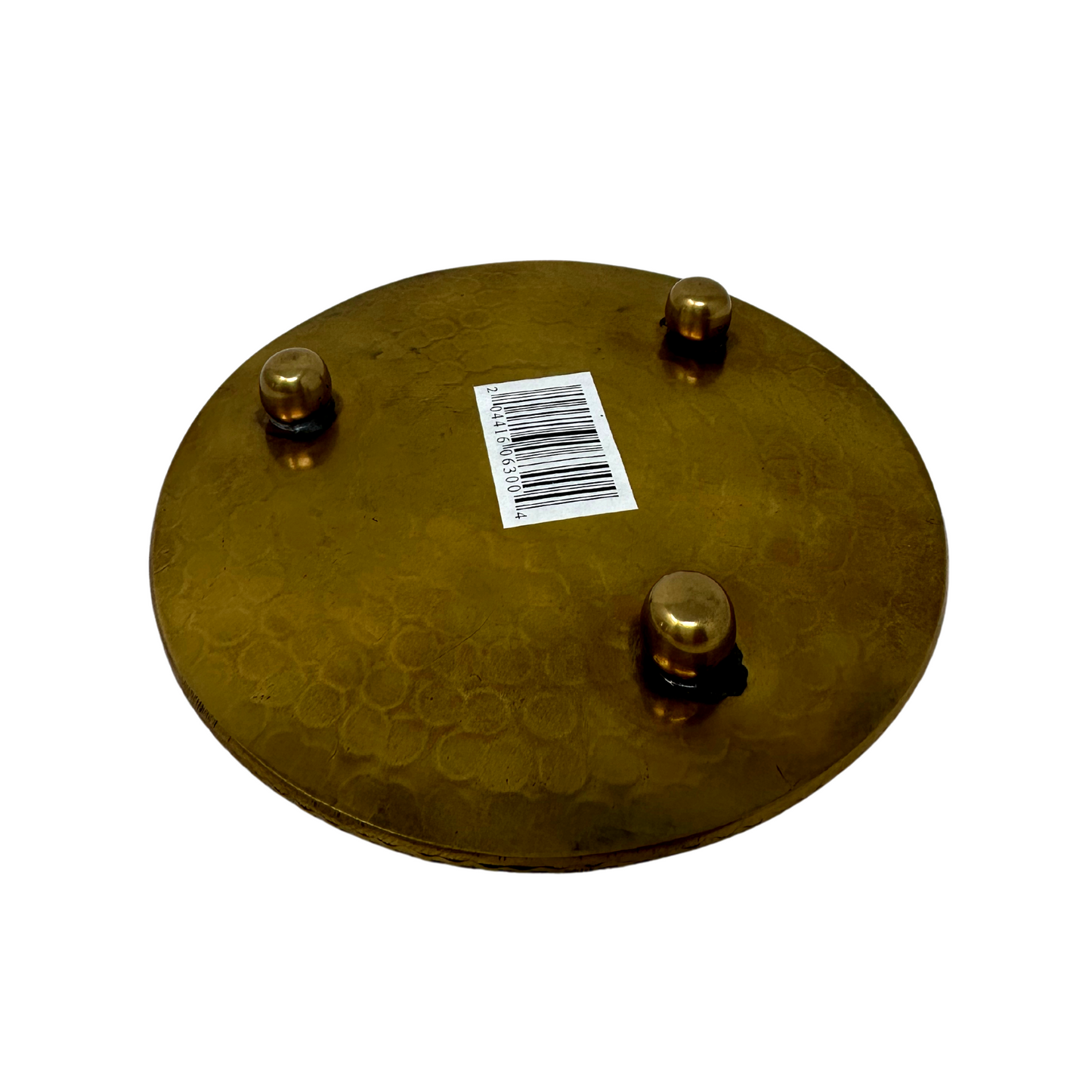 Hammered Gold Plate Candle Holder
