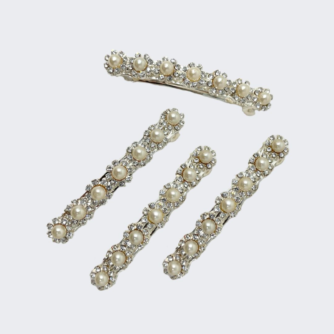 Assorted Sparkly Hairclips (4 designs 10 pcs /pack)