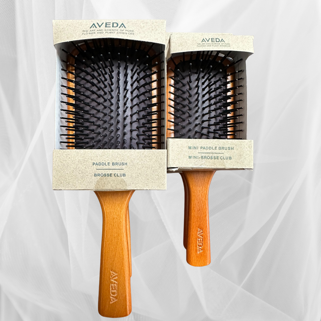 AVEDA セット Aveda Wooden Paddle Brush Set – Full Size & Mini | Detangling