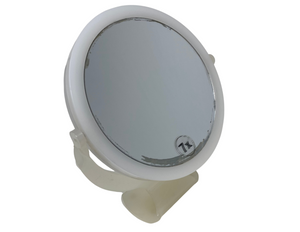 CLEARANCE SALE 1X/7X Magnifying Double-Sided White Tabletop Mirror (8.5"D x 11.25"H)