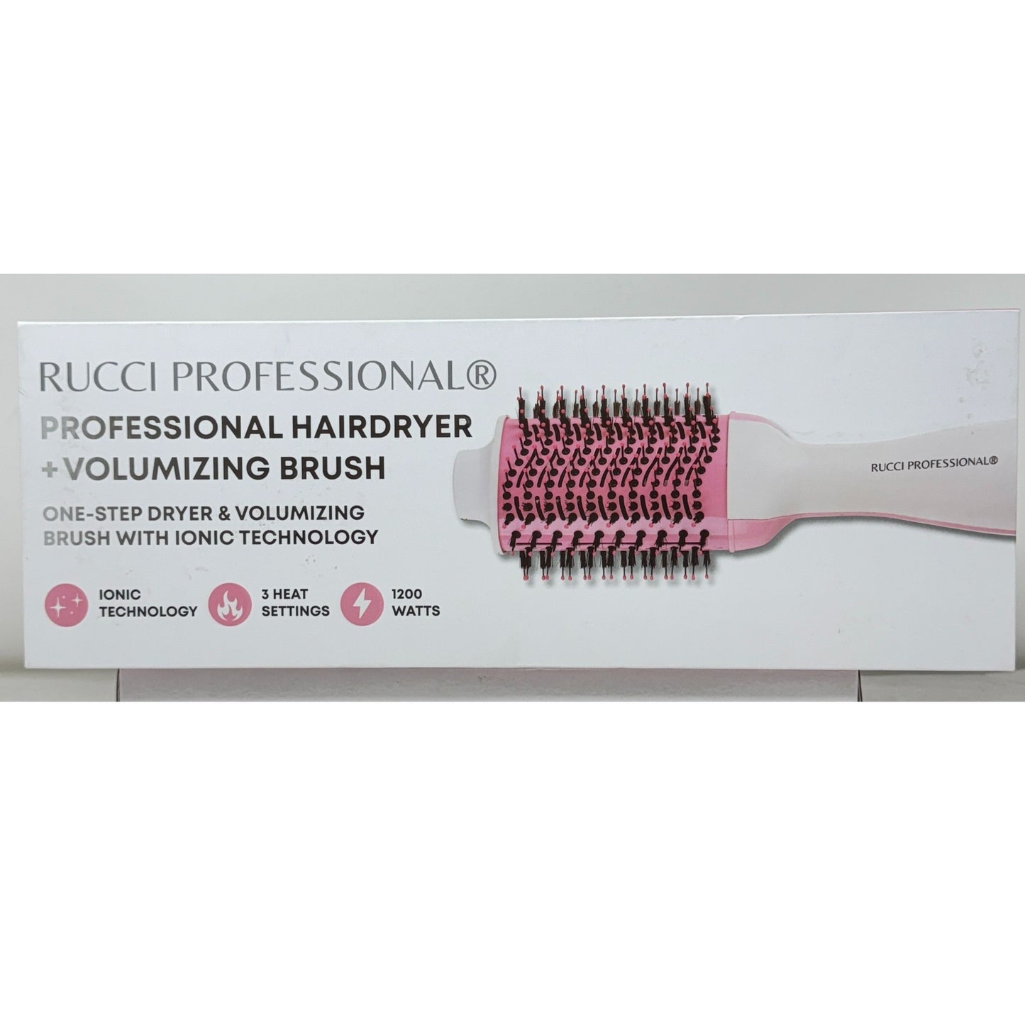 Rucci Professional 2-in-1 Hair Dryer and Volumizing Brush, One-Step Hot Air Brush with Ionic Technology, 3 Heat Settings