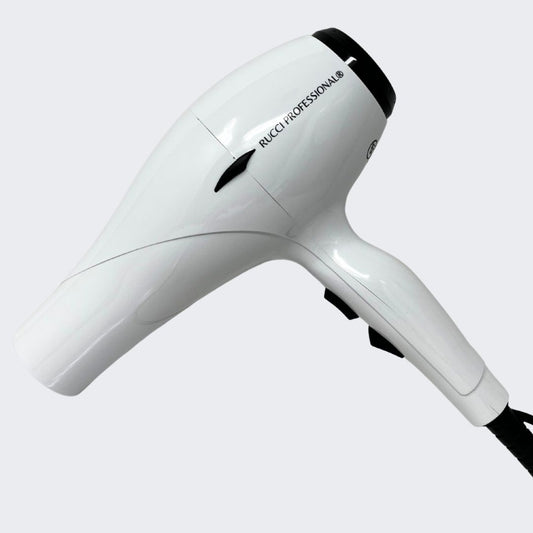 HD120 Rucci | White Professional Hairdryer with attachments