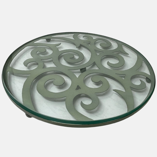 ILLU-210-LGR-G Rucci Glass Candlescape Holder Green