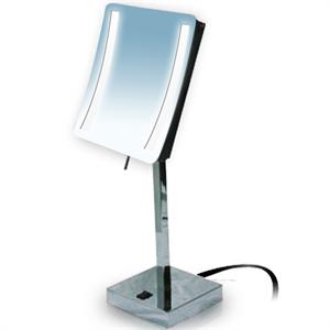 M871 3X Rucci Chrome LED Light Square Stand Mirror