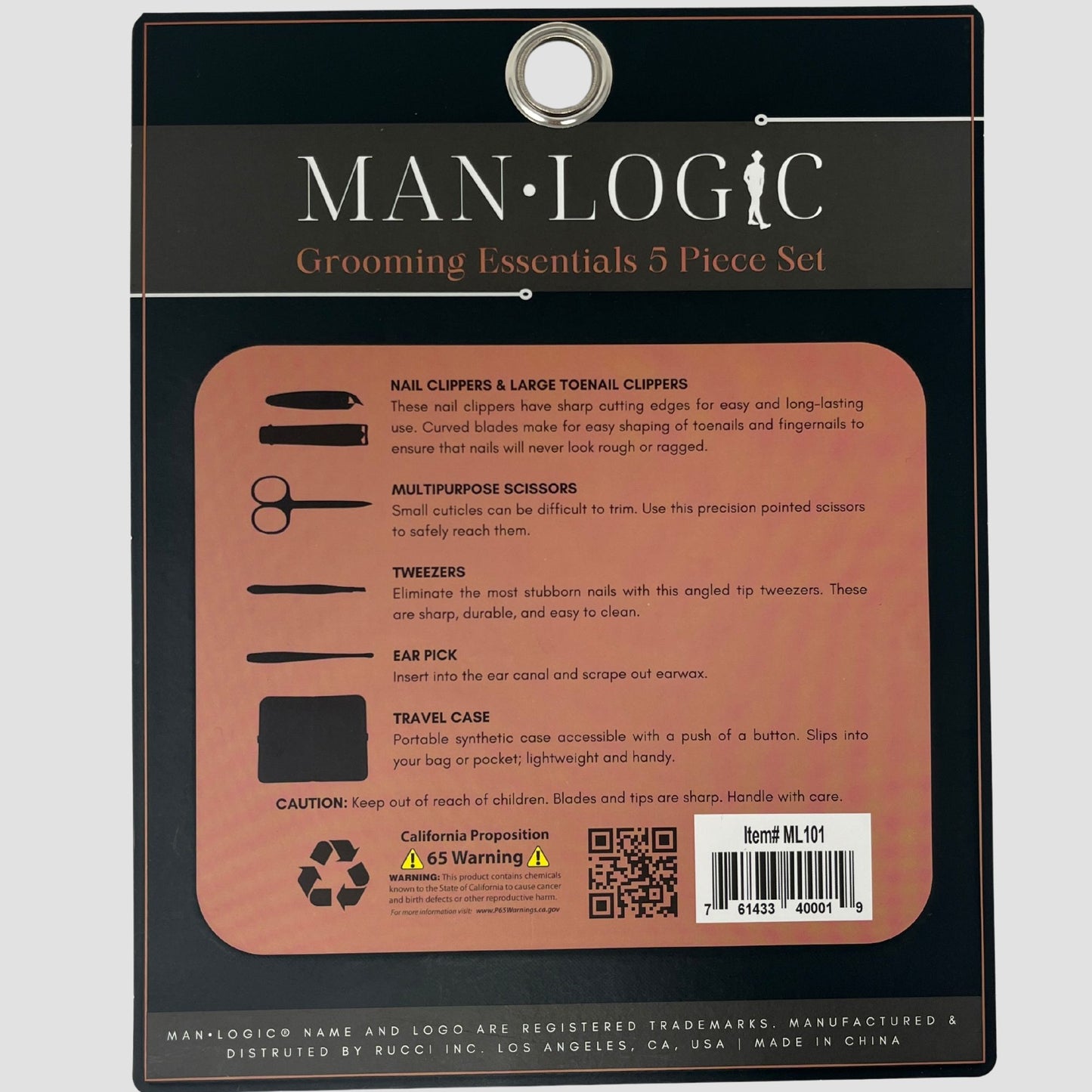 ML101 Manlogic Grooming Esssential 5 Piece Set