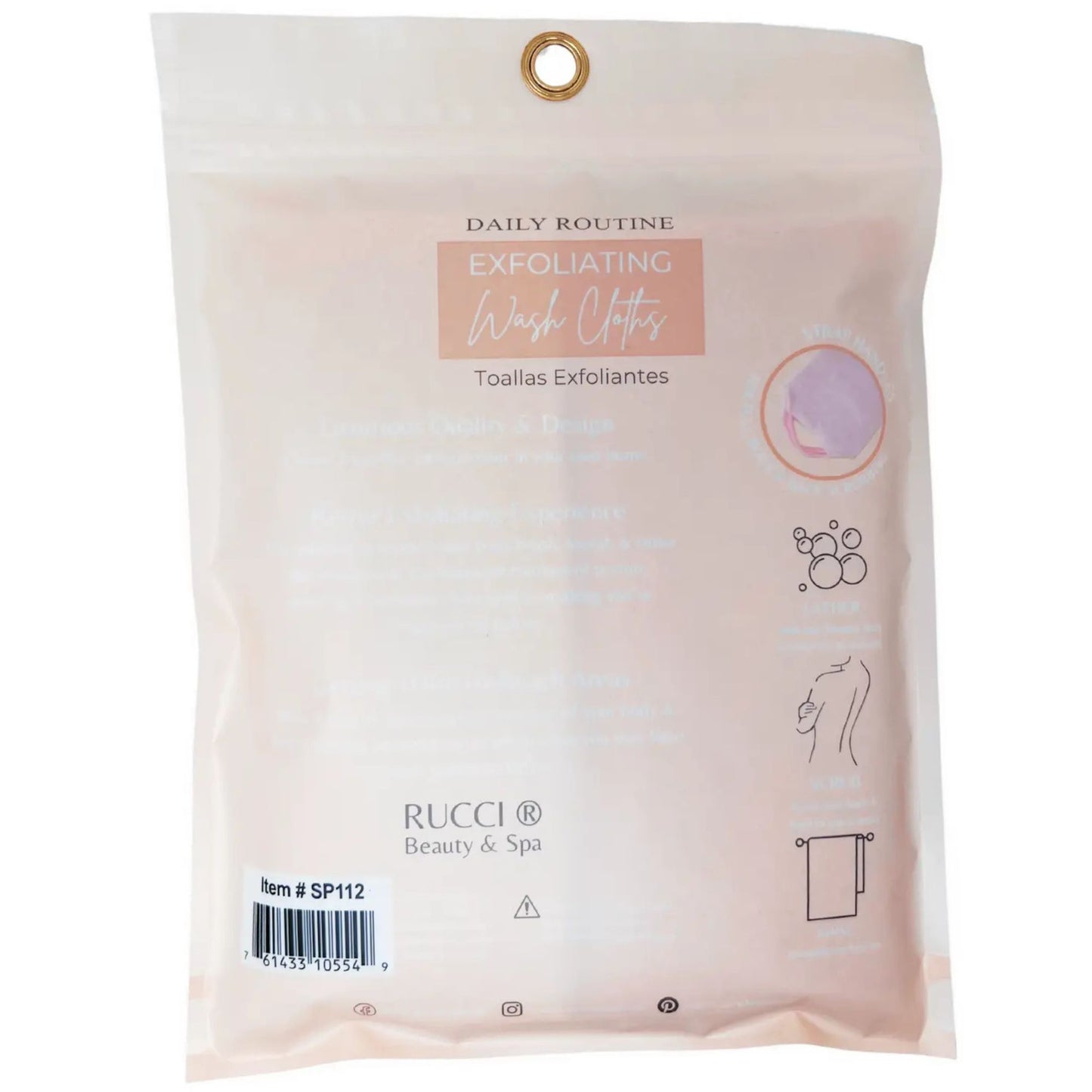 SP112 Exfoliating Wash Cloth Set (2pcs)
