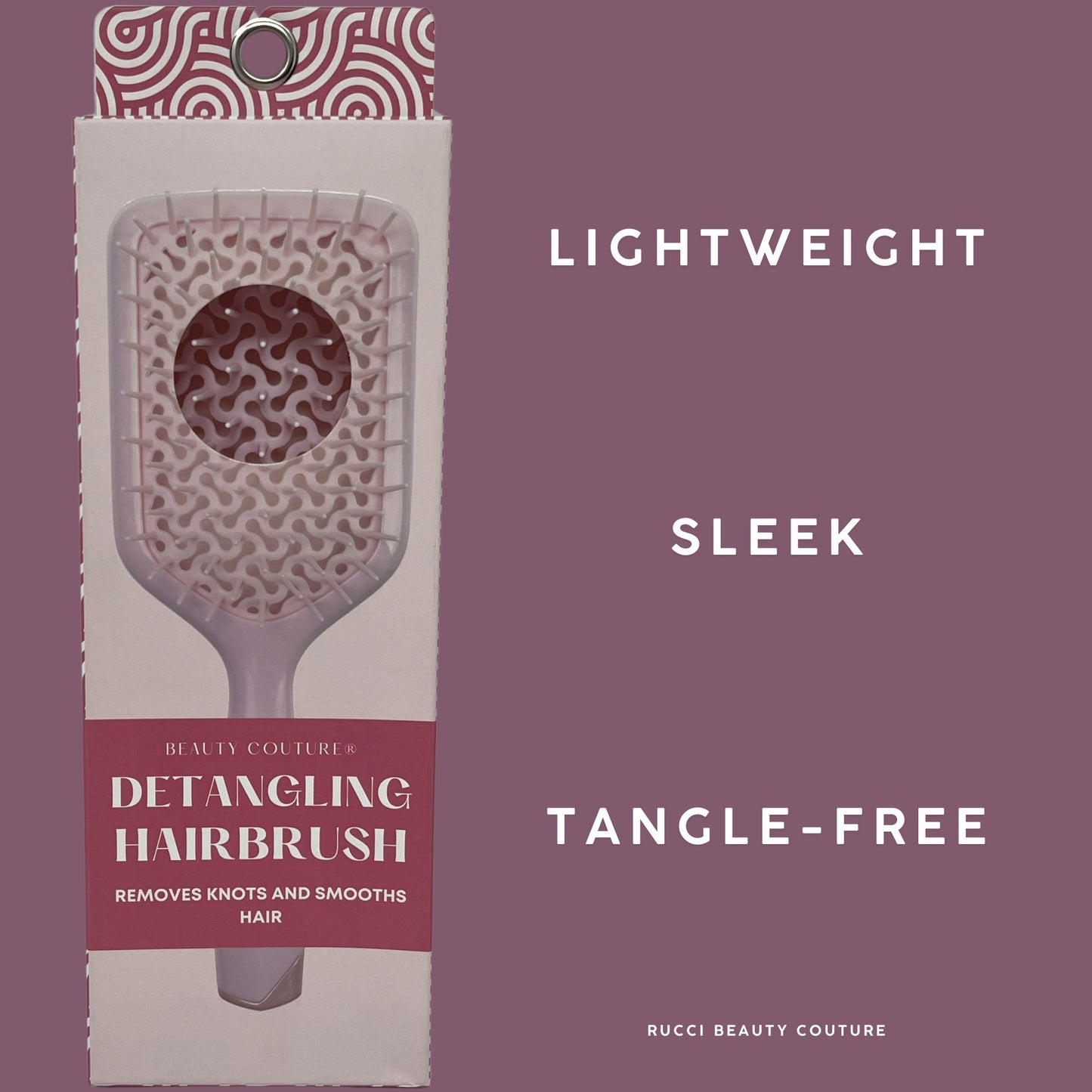 Rucci Beauty Couture Detangling Brush – Anti-Frizz Hair Brush for Curly, Thick, Natural, and Textured Hair