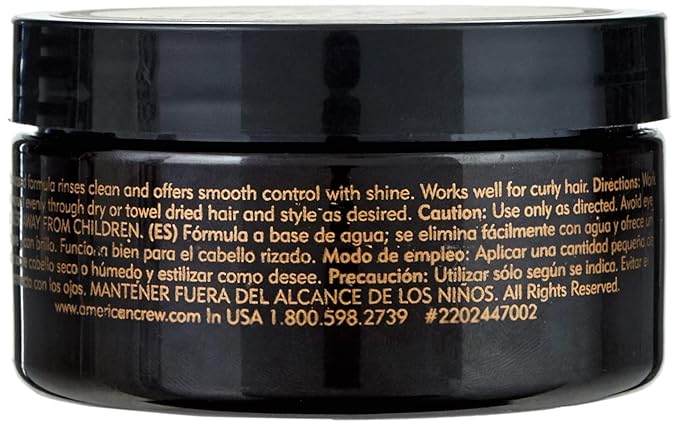 American Crew Men's Hair Pomade, Medium Hold with High Shine, 3 Oz (Pack of 1)