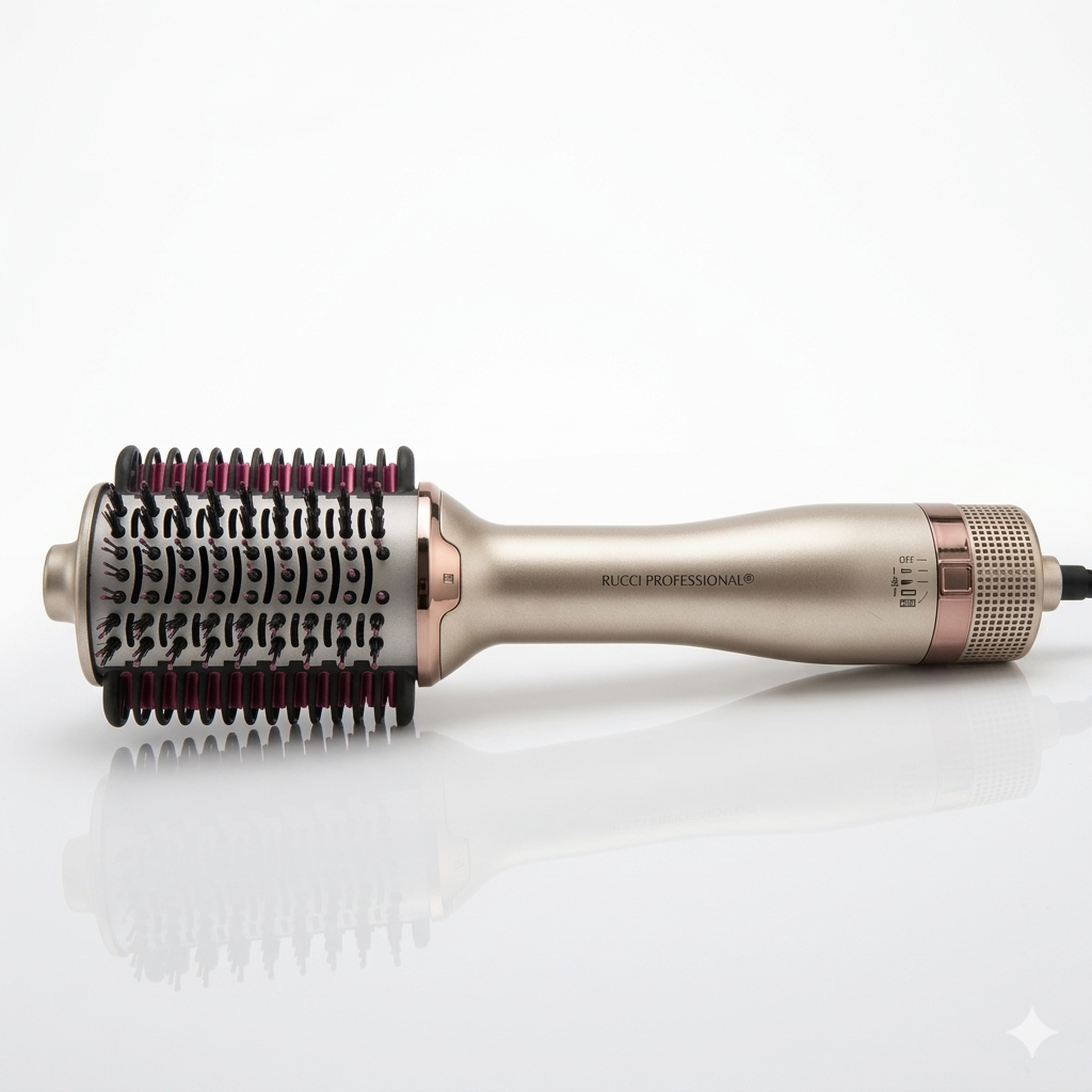 RUCCI Professional 2-in-1 Blowout Brush & Heated Comb – Multi-Styler for Wet & Dry Hair