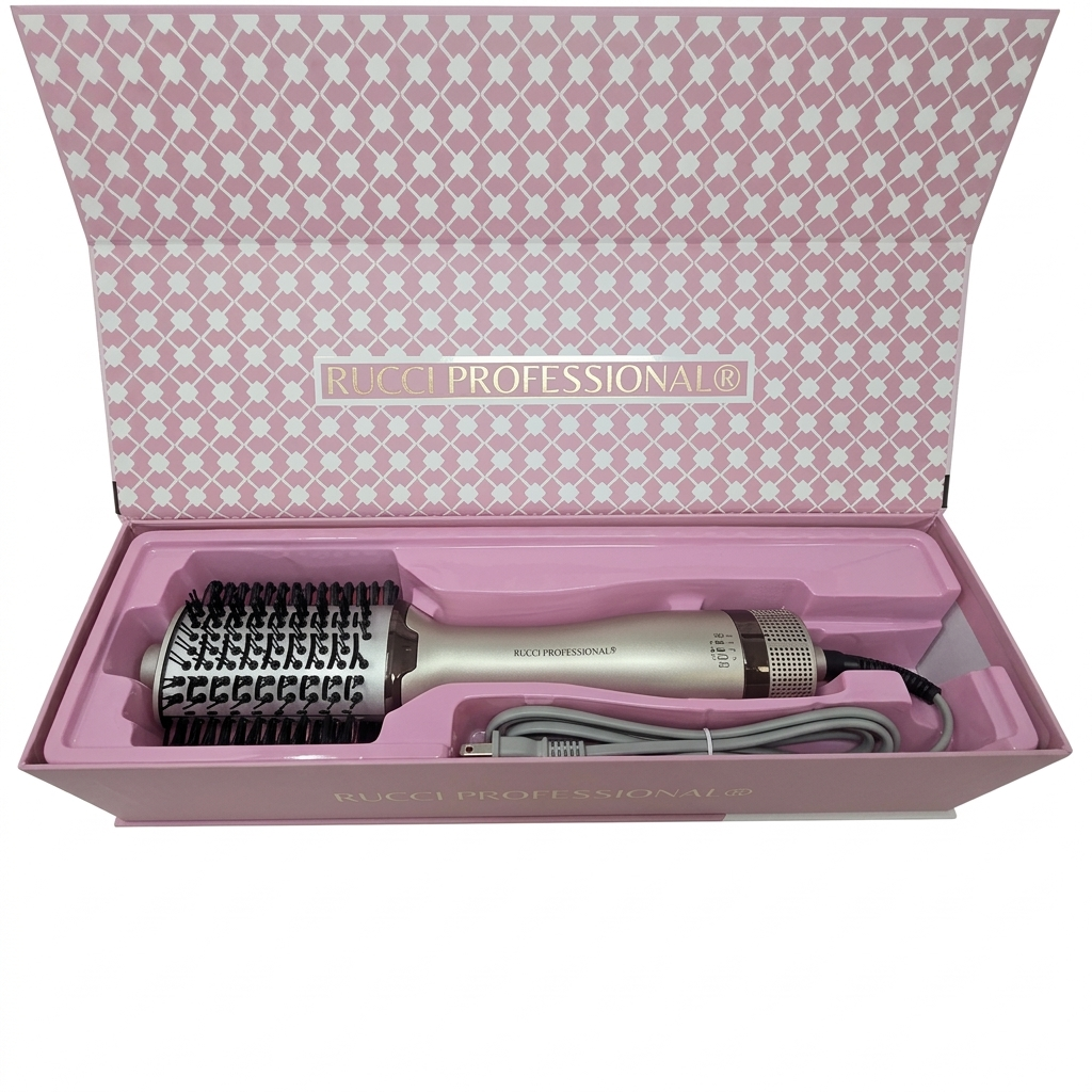 RUCCI Professional 2-in-1 Blowout Brush & Heated Comb – Multi-Styler for Wet & Dry Hair
