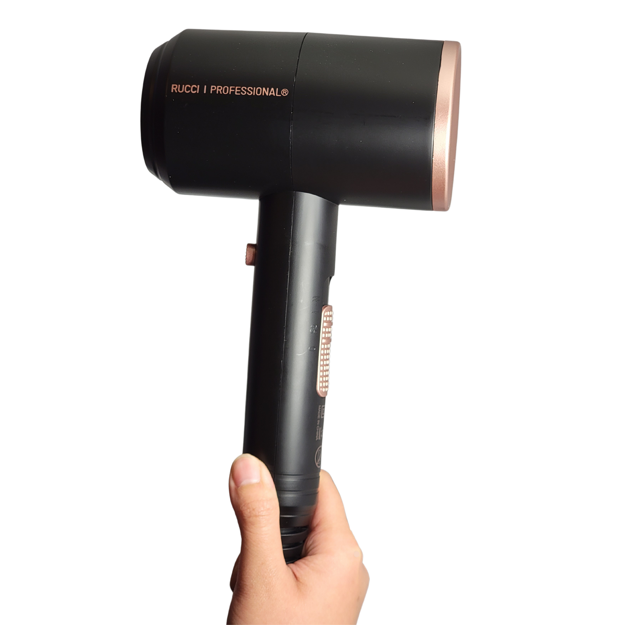 Ultrasonic Hair Dryer, RUCCI Professional 1600W Ionic Blow Dryer Negative Ion Fast Drying for Hair Care, 2 Nozzles Attachment