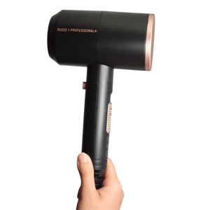 Ultrasonic Hair Dryer, RUCCI Professional 1600W Ionic Blow Dryer Negative Ion Fast Drying for Hair Care, 2 Nozzles Attachment