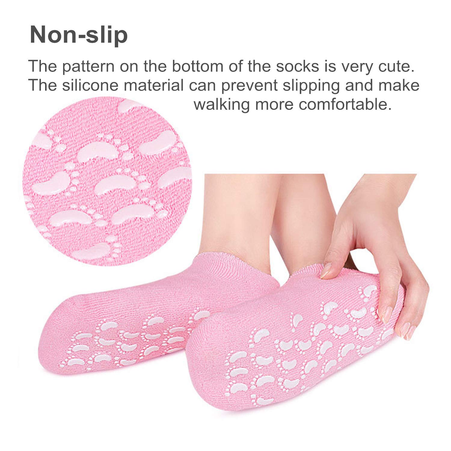 Moisturizing Aroma Soft Gel Socks Foot Anti-Slip (RL403)