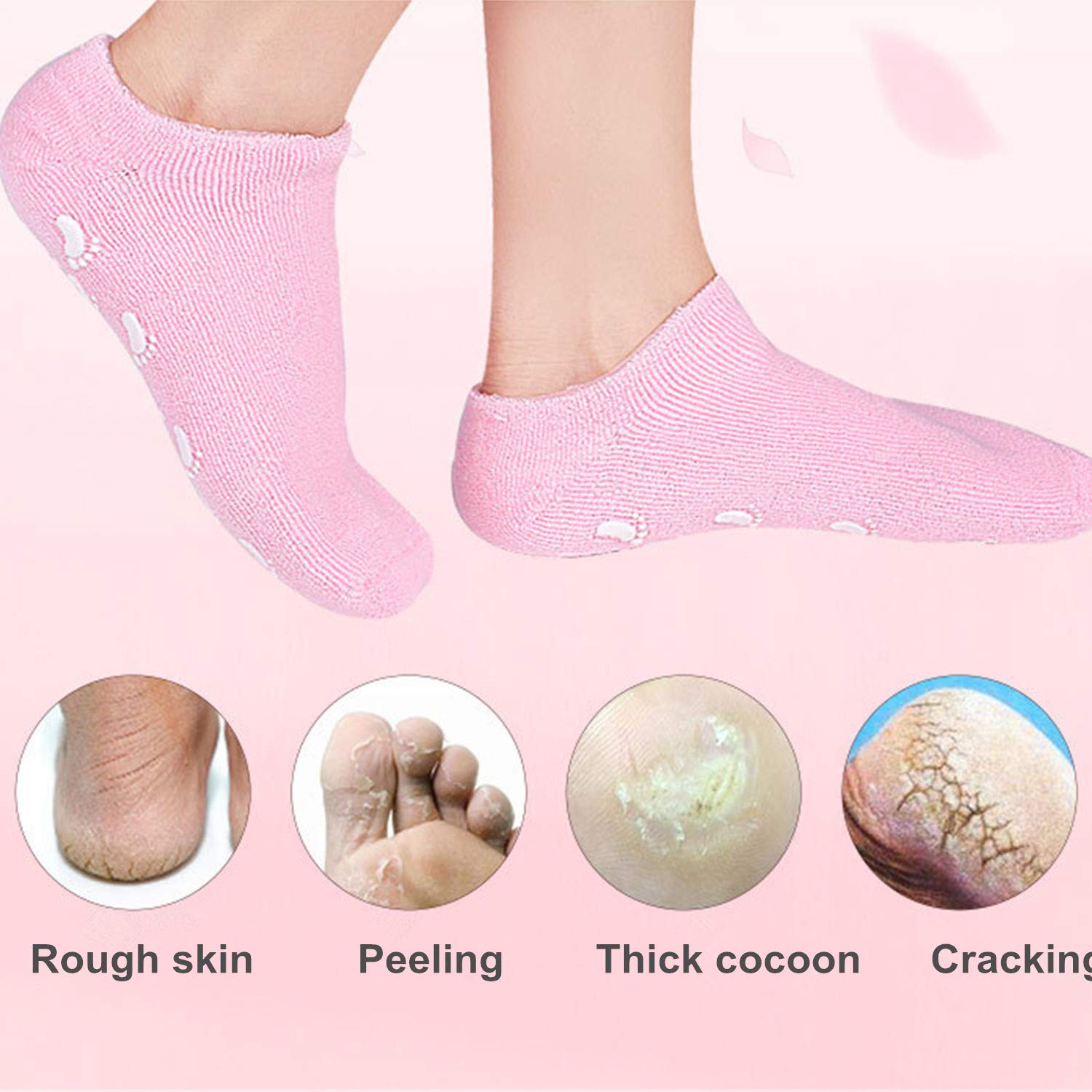 Moisturizing Aroma Soft Gel Socks Foot Anti-Slip (RL403)
