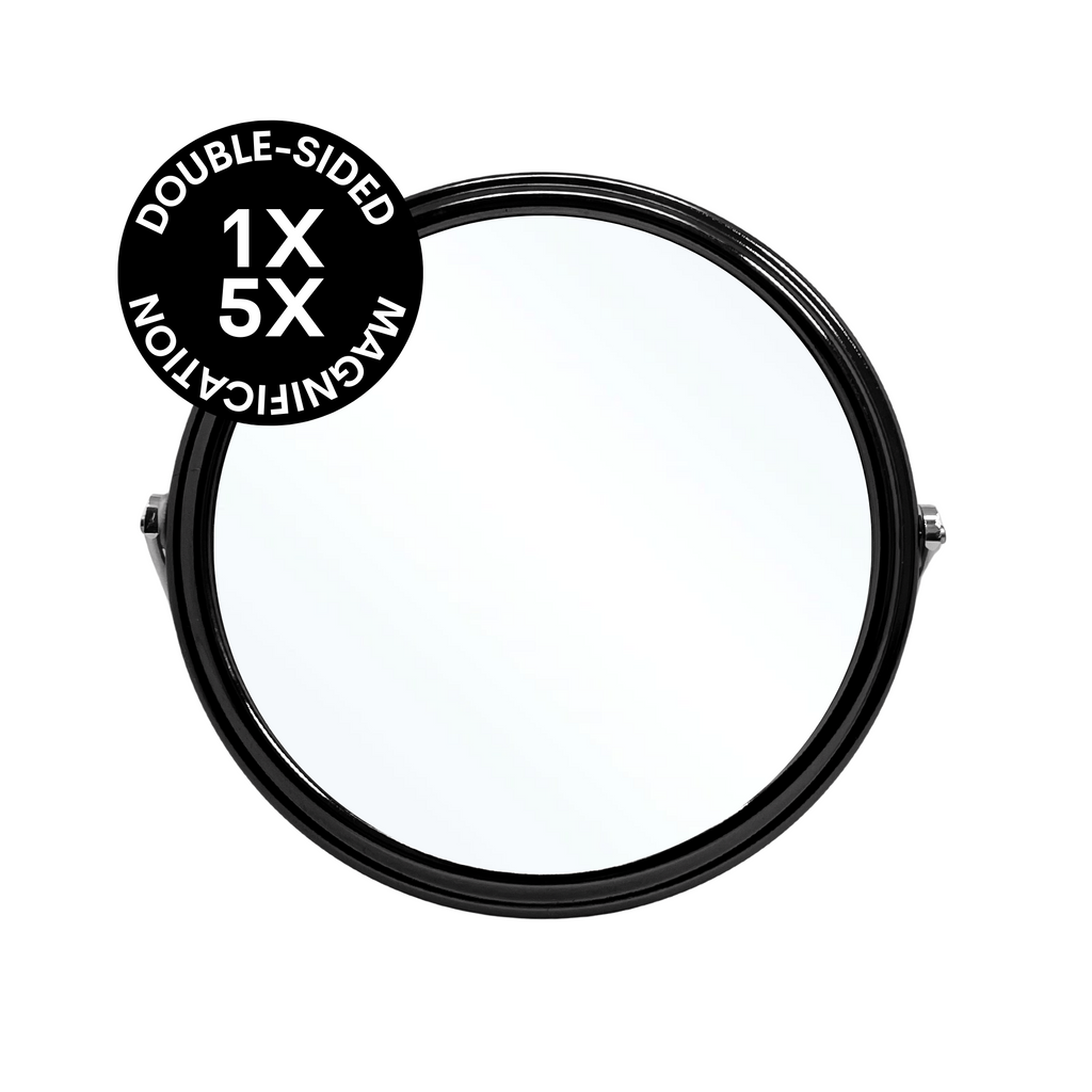 CLEARANCE SALE 1X/5X Magnifying Double-Sided Bronze Tabletop Mirror (6"D x 7.25"H)