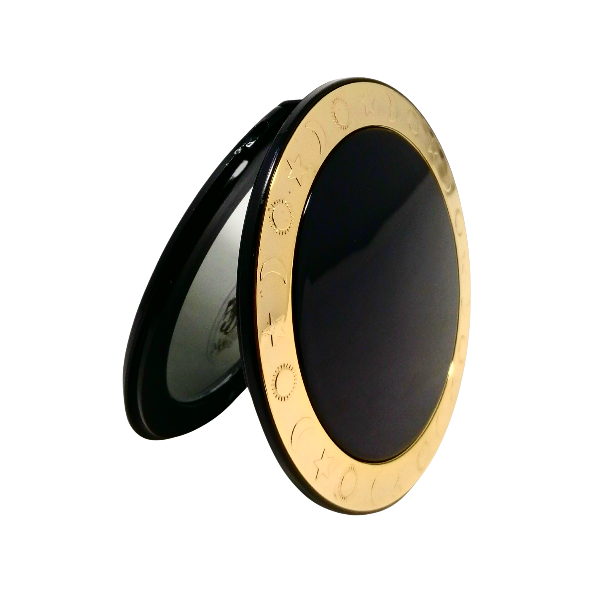 1X/5X Magnifying Double-Sided Gold/Silver Round Compact Mirror (CM507)