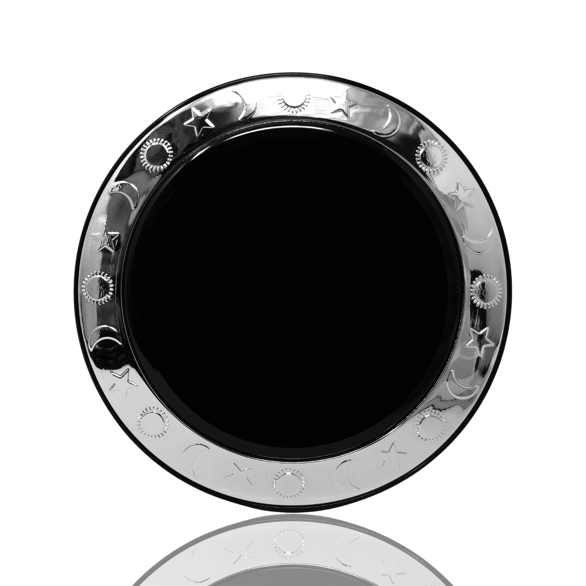 1X/5X Magnifying Double-Sided Gold/Silver Round Compact Mirror (CM507)