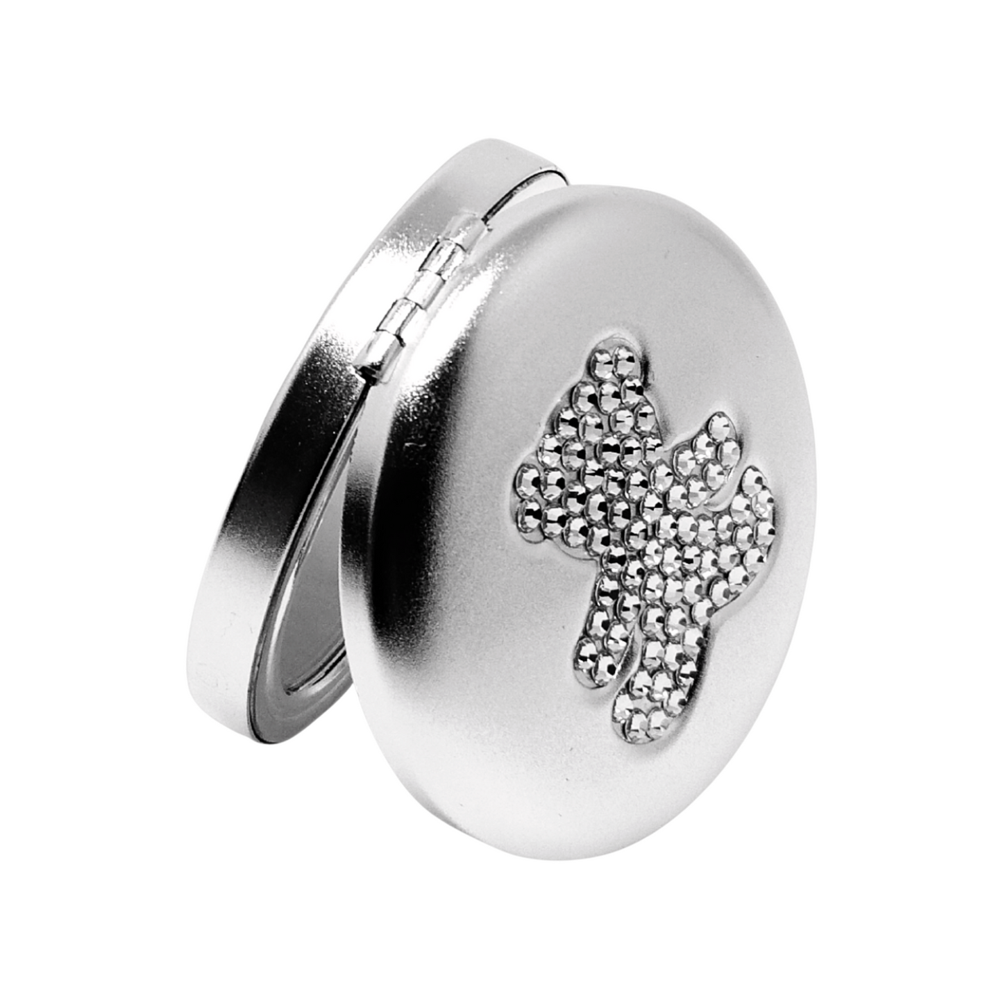 1X/2X Magnifying Double-Sided Gold Bear with Diamonds Compact Mirror (CM741, CM742)