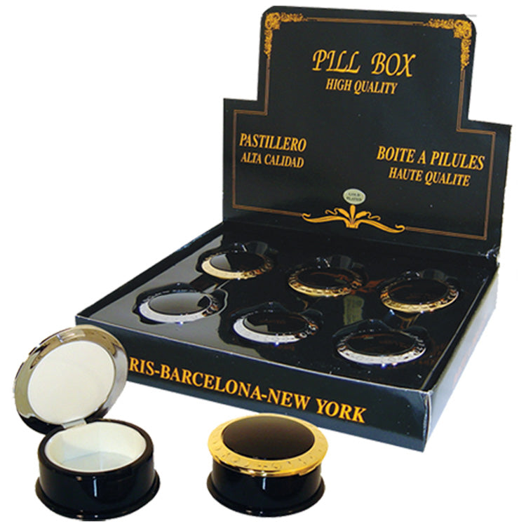 ROUND MOON/STAR PILL BOX (CM903)
