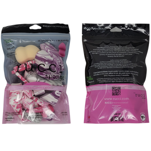 Rucci 24 Count Assorted Cosmetic Sponges with 1 Blender (Infused with Oils) [CS50]