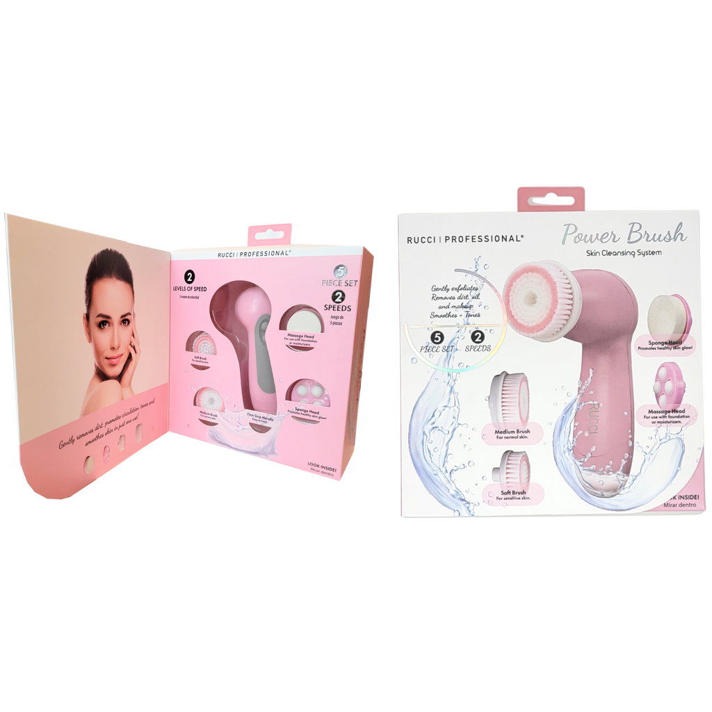 Rucci Professional 4-in-1 Facial Power Brush Skin Cleansing System (FB003)