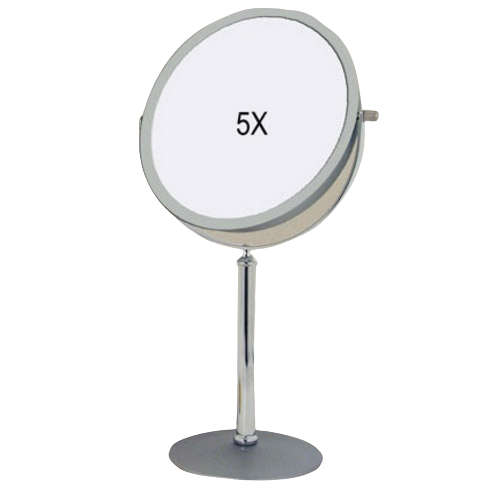 Silver Mirror 7.5 Diameter 5X Magnification