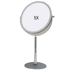 Silver Mirror 7.5 Diameter 5X Magnification
