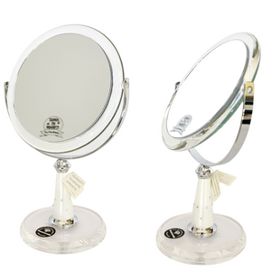 7x Dual Mirror Clear Acrylic Frame & Base w/ Swarovski Elements