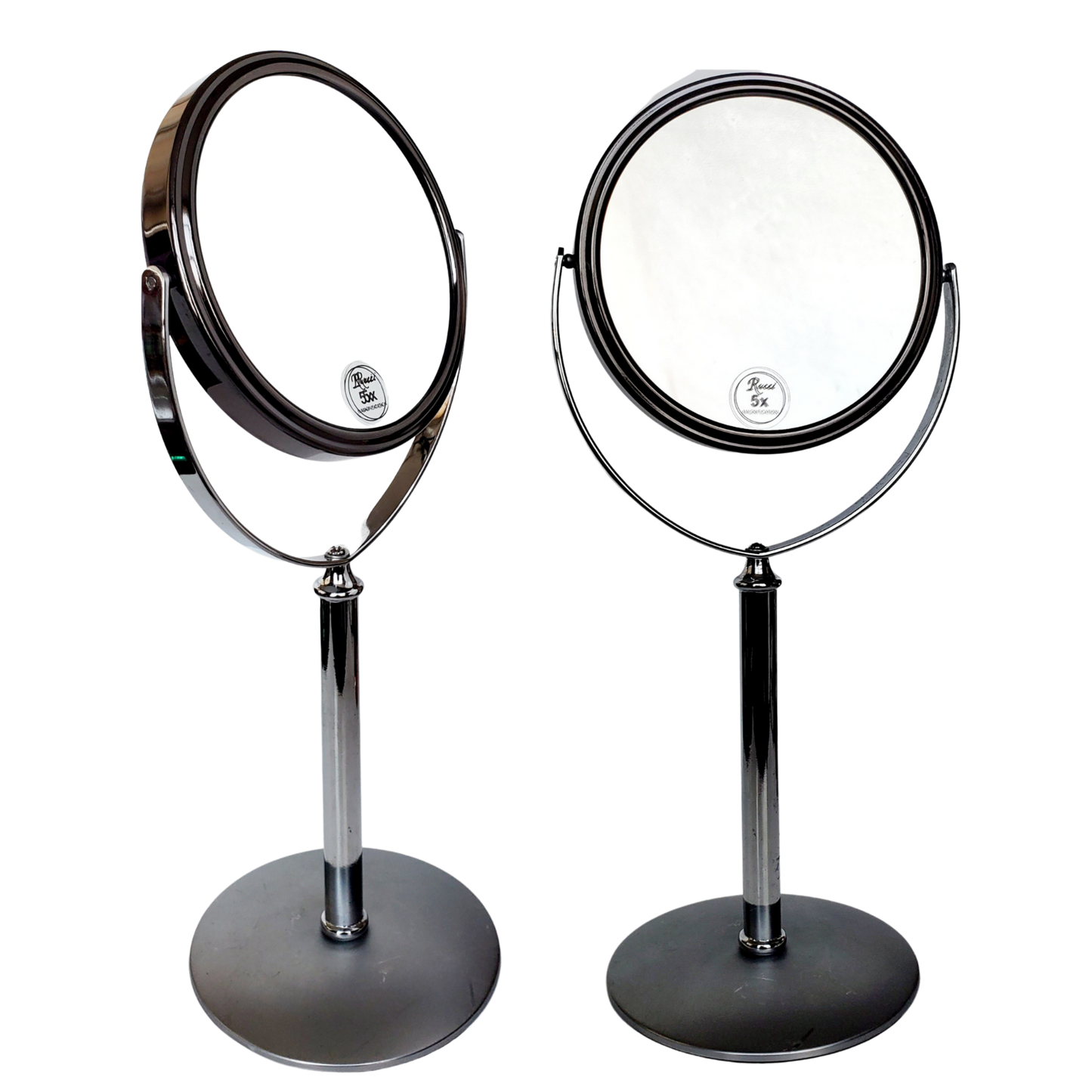 Metallic Dual Vanity Mirror (1x 5x Magnification) - OXCLR012