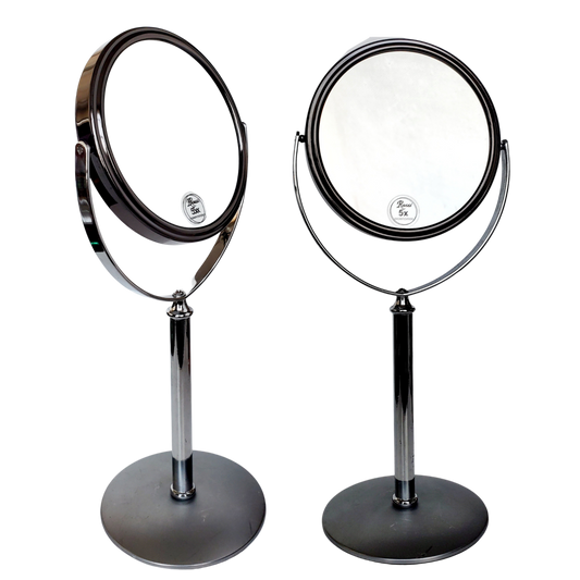 Metallic Dual Vanity Mirror (1x 5x Magnification) - OXCLR012