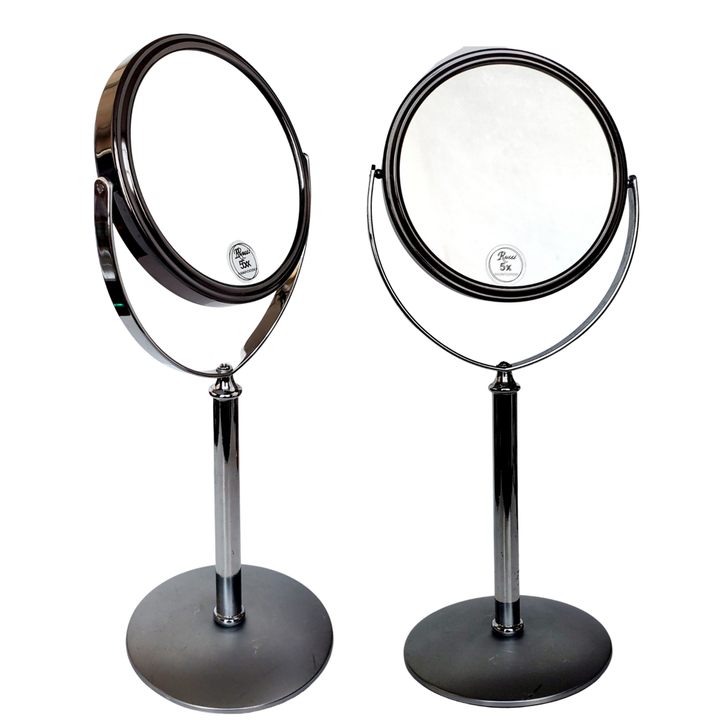 Metallic Dual Vanity Mirror (1x 5x Magnification)