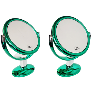 Glossy Green Dual Magnifying Vanity Mirror 1x / 10x