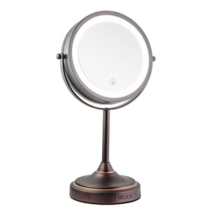 Lighted Table Top Makeup Vanity Mirror Oil-Rubbed Bronze Finish (M401)